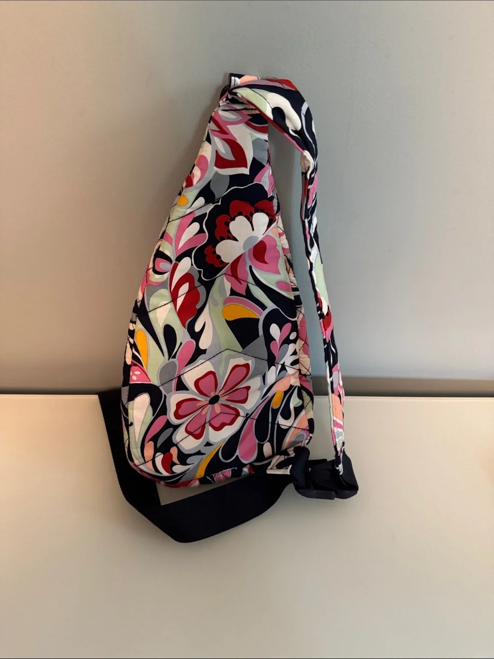 Vera Bradley Navy Multi Quilted Sling Crossbody Bag